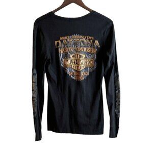 Harley Davidson Women's Daytona Bike Week 2020 Long Sleeve Tee Shirt Black Sz M